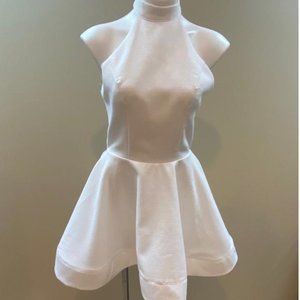 Windsor White Halter Mini Skater Dress